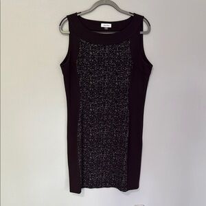 Calvin Klein Black and Gray Women's Dress